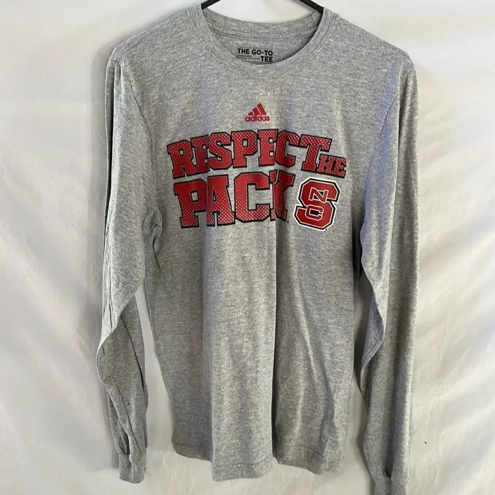 Adidas “Respect the Pack” NC State long sleeve T-shirt